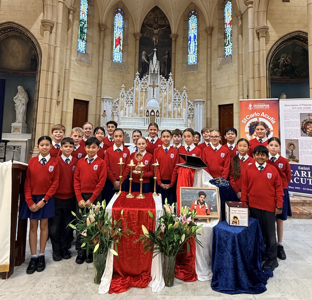 Students and staff visit St Carlo Acutis Relics and Exhibition